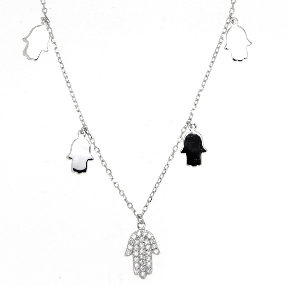 Silver CZ necklace